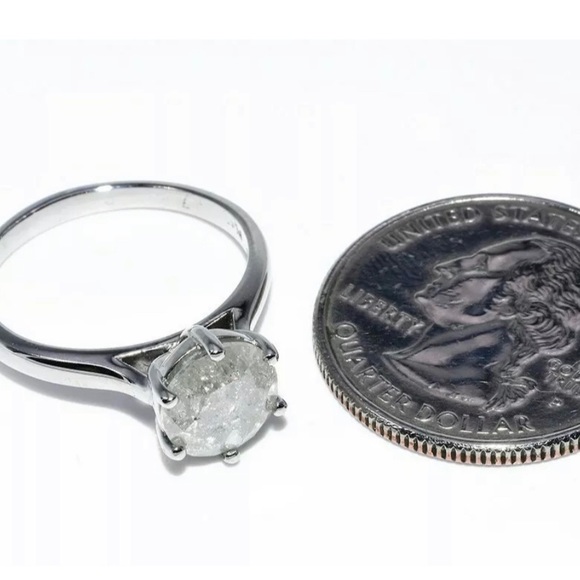 2.16 carats Diamond platinum ring - Picture 4 of 7